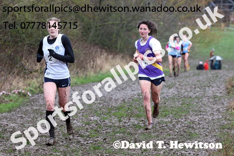 Senior girls Northern Inter Counties Schools Cross Country, Stockton. Photo: David T. Hewitson/Sports for All Pics